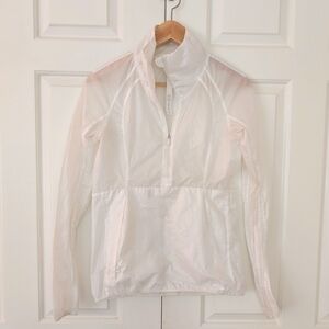 Lululemon 1/2 Zip Windbreaker Jacket In White